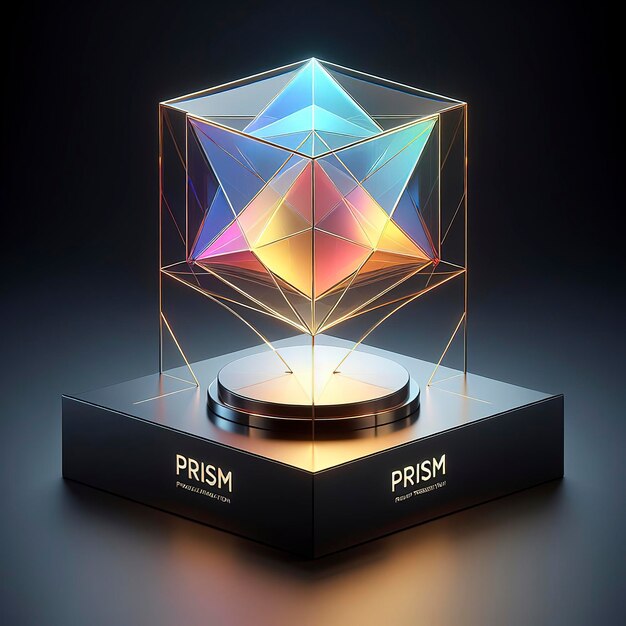 Prism product presentation podium platform mockup