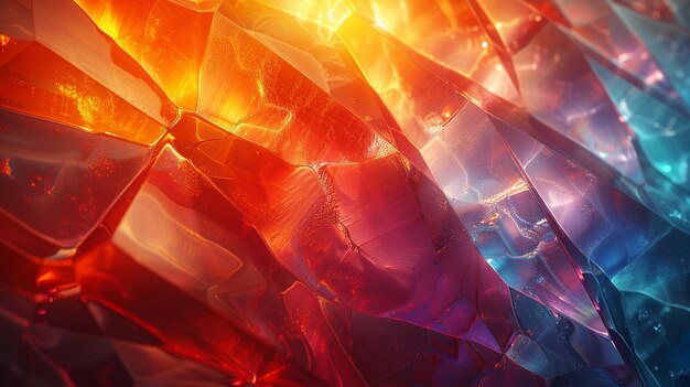 PrismLike Facets Refracting Light Into A Wallpaper