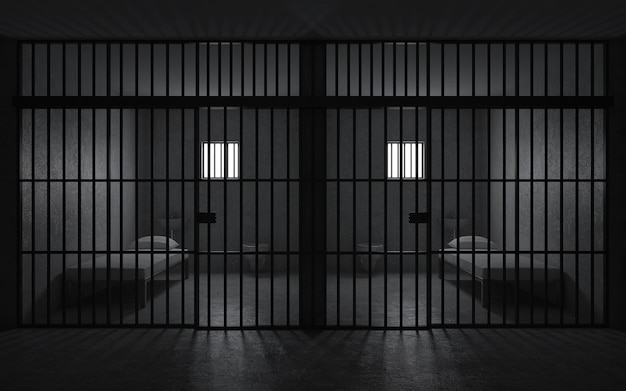 Photo prison cell with light from the window