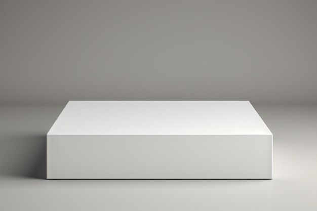 Pristine Blank White Box Packaging Mockup with Sharp Edges Created with Generative AI