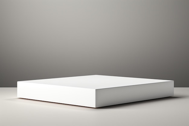 Pristine Blank White Box Packaging Mockup with Sharp Edges Created with Generative AI