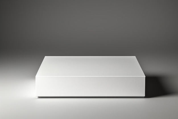 Pristine Blank White Box Packaging Mockup with Sharp Edges Created with Generative AI