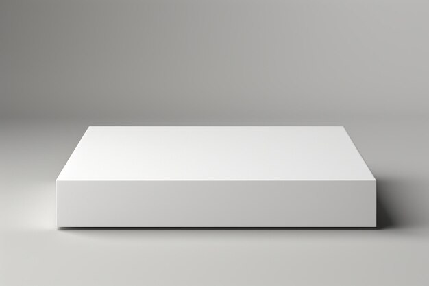 Pristine Blank White Box Packaging Mockup with Sharp Edges Created with Generative AI