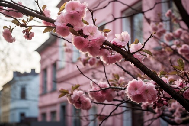 Photo pristine blooms adorning a modest tenement ar 32