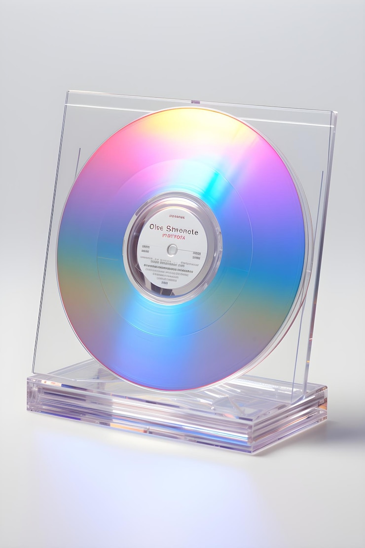 Photo ニュートラルな背景で輝くcdの純な状態のcdケース