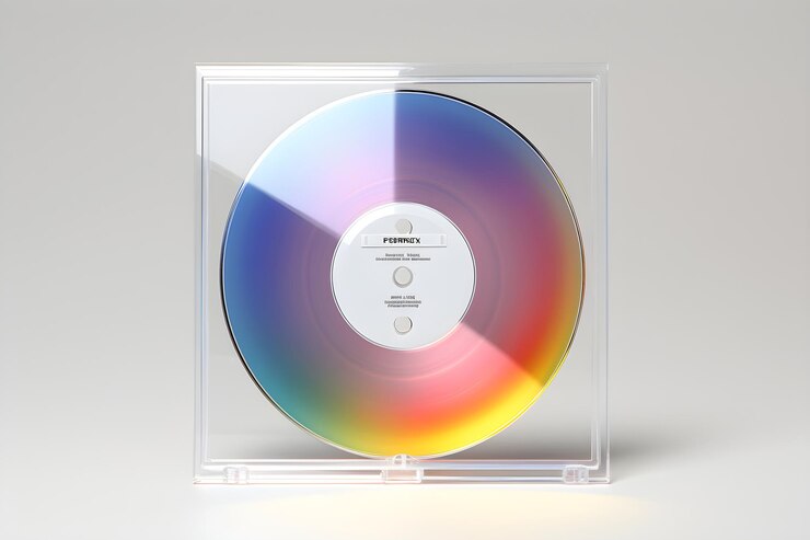 Photo ニュートラルな背景で輝くcdの純な状態のcdケース