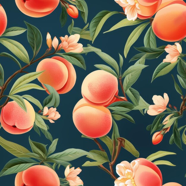 Photo pristine peach uncovering the irresistible beauty of patterns
