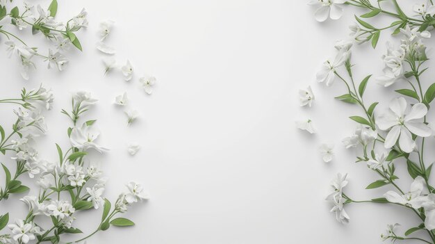 Foto pristine petals white flower wallpaper and design theme generative ai