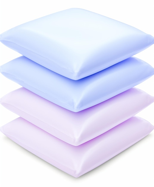 Photo pristine pillows expertly crafted imagery with professional color grading soft shadows and clean