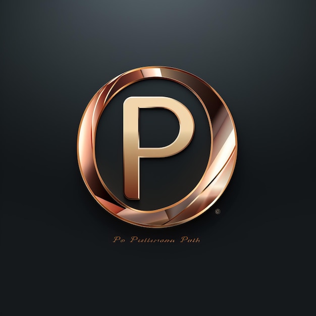 Photo pristine pixels a lavish and refined logo design for the video creator with 'p' lens hq 4k typograp