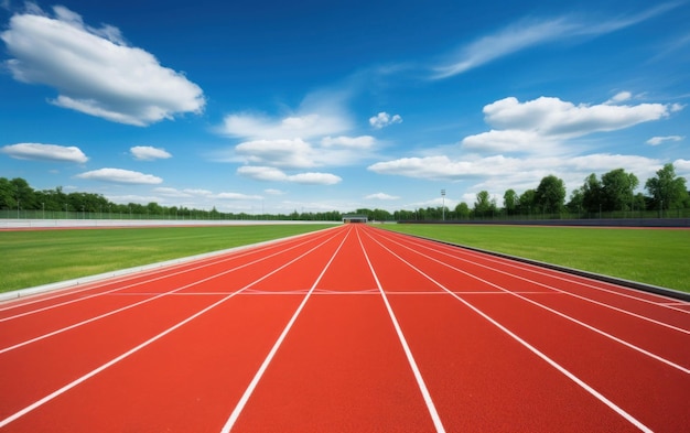 pristine running track smooth surface ready runner