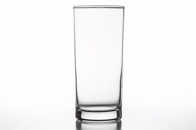 Photo a pristine vacant lofty glass zoomed in on a milky white background