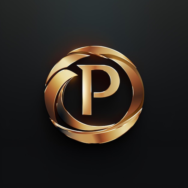 写真 プレミアビデオクリエイターのための精巧なロゴデザインレンズ hq 4k witで'p'を体現する