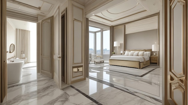 Photo private entrance and marble ensuite