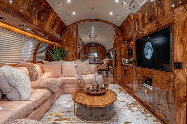 the private jet interior design professional photography