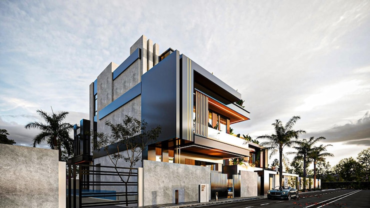 Photo private modern contemporary villa