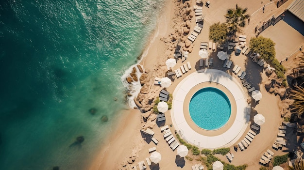 Private swimming pool on the hotel territory