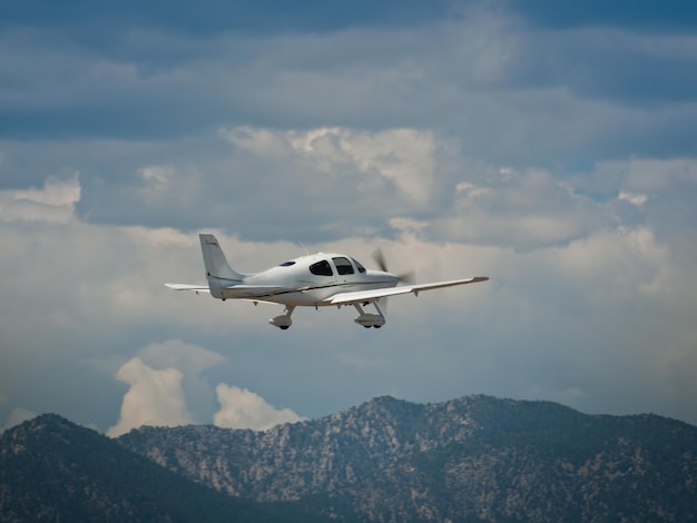 Privé vliegtuig op de Rocky Mountain Airshow in Broomfield, Colorado.