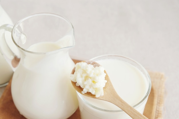 Probiotic milk kefir granen