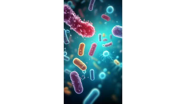 Probiotica bacteriën biologie microflora darmgezondheid micro-organismen onder een microscoop