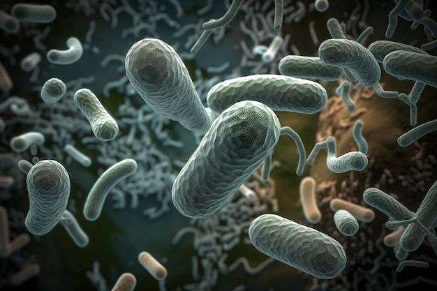 プロバイオティクス バクテリア 生物学 ミクロフローラ 腸の健康 大腸菌コロニー 顕微鏡下の微生物 プロバイオティクス 腸内細菌 腸内フローラ 病原性感染因子