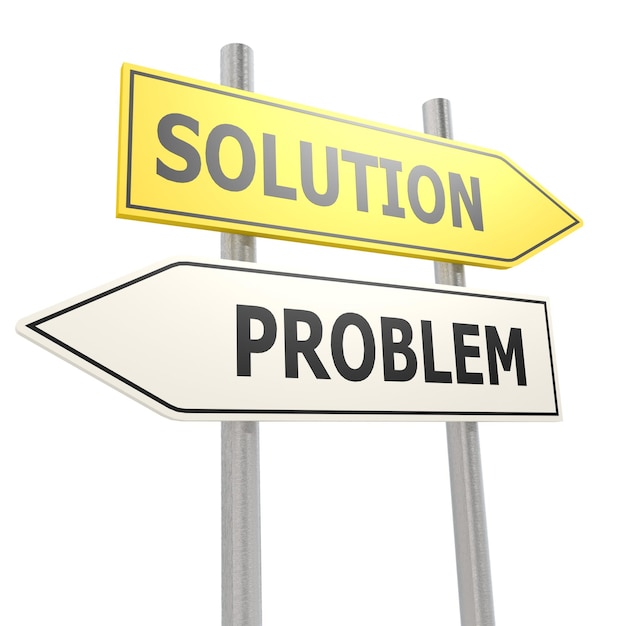 Problem solution road sign