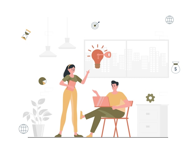 Problemen oplossen labyrint concept illustratie