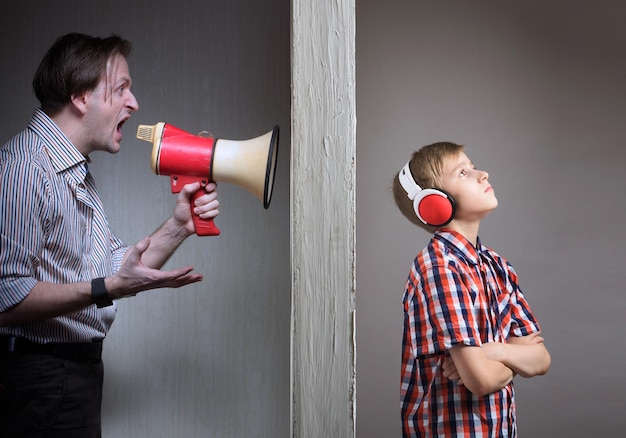 Foto problemen tussen vader en zoon