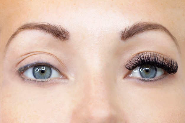 Foto procedure voor wimperverlenging