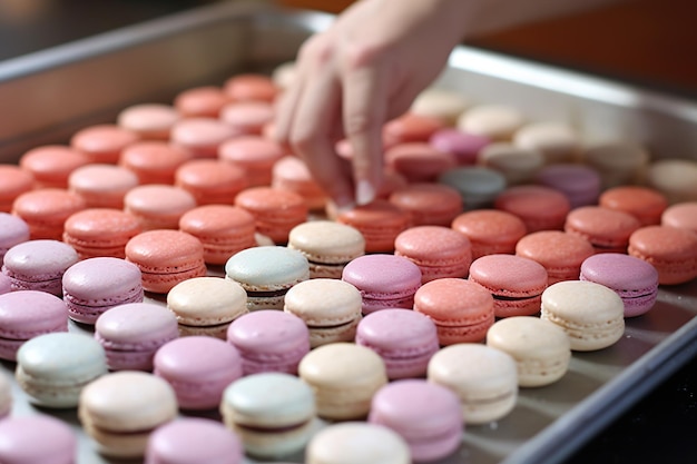 Proces van het maken van macaroons