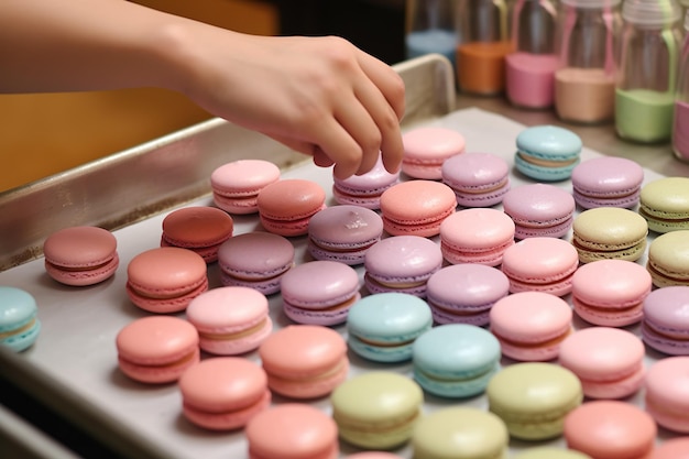 Proces van het maken van macaroons