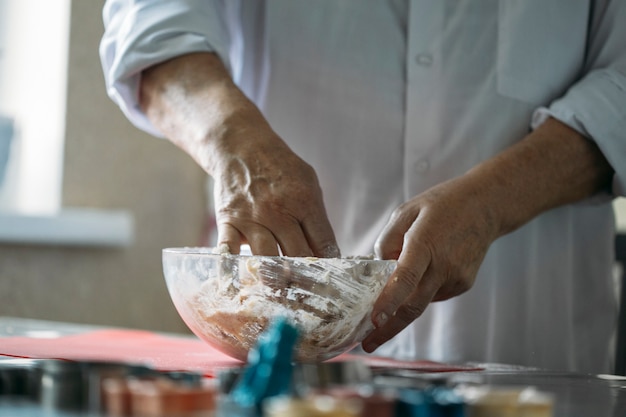 Foto il processo di cottura dei biscotti