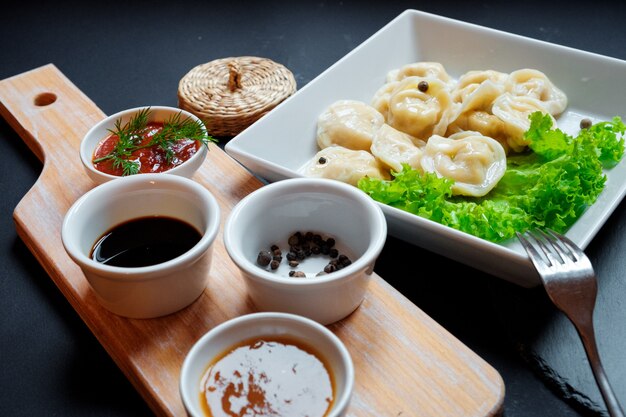 process of cooking dumplings