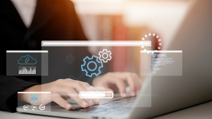 Photo ソフトウェアアップデートやオペレーティングシステムアップグレードを含むアップデートのインストールプロセスは新しいバージョンの強化された機能と改善されたセキュリティでデバイスが最新のままであることを保証します