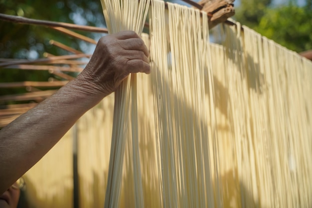 Process of making dry noodles in a factory in Phitsanulok Thailand 01152022