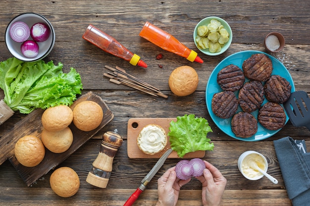 Process of making a juicy burger