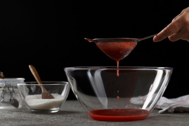 Process of making strawberry jam