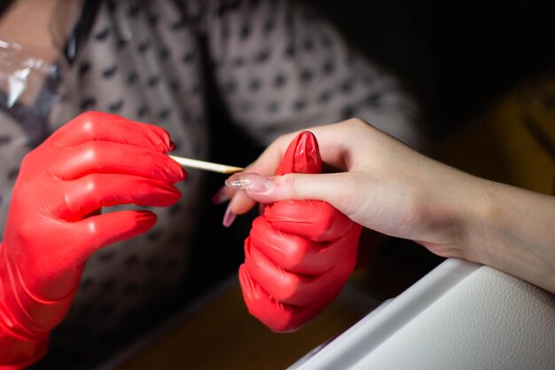 the process of manicure