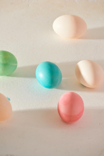 사진 부활절 달걀 염색 과정