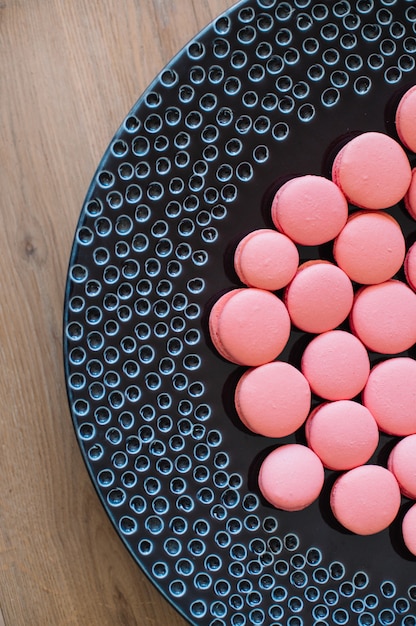 The process of preparing delicious and beautiful macaroons.