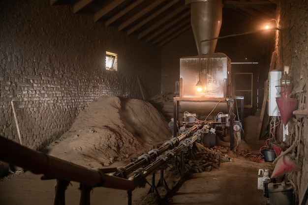 Processing of hay for biomass on the farm