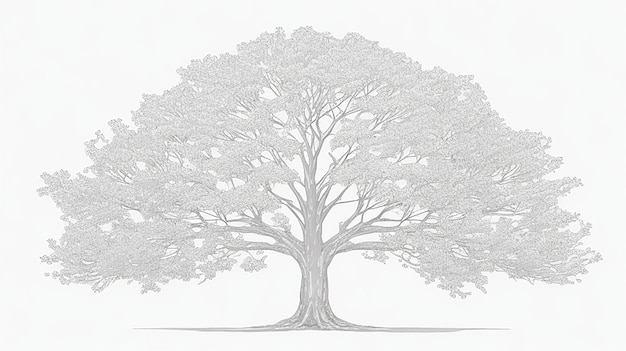 Foto produrre un contorno elegante di un albero