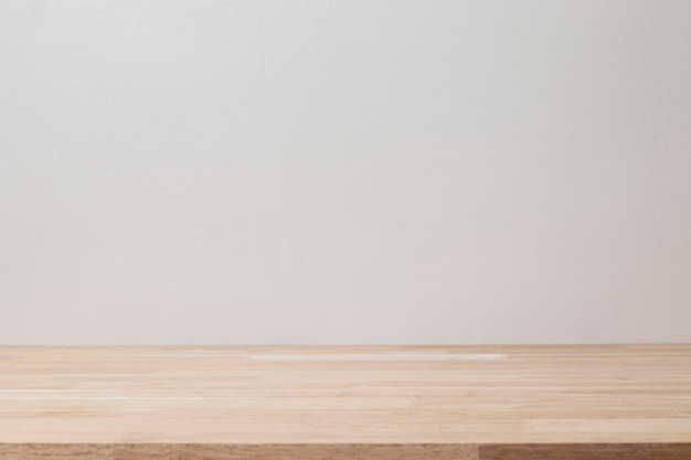 Product backdrop empty wooden table with concrete wall