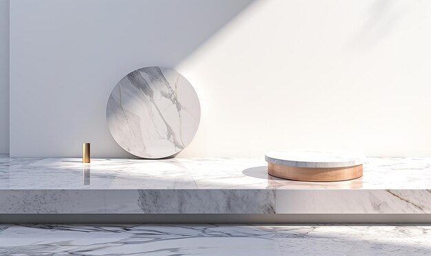 product display concept on marble