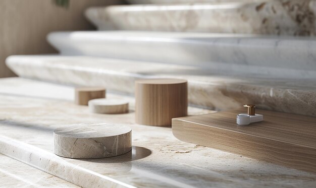 product display concept on marble