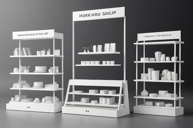 Photo product display mockup set