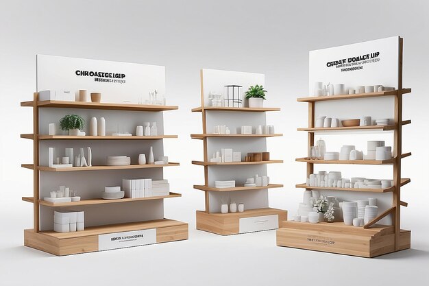 Photo product display mockup set