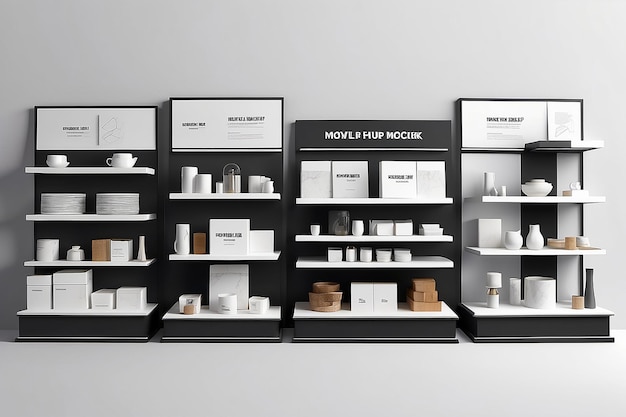 Photo product display mockup set