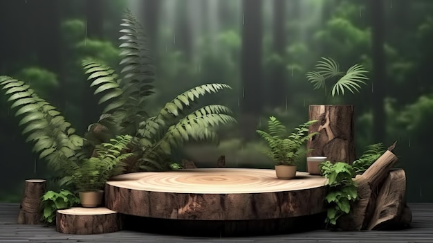 Product Display Rainforest Podium Stand