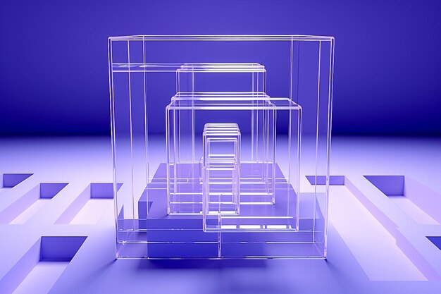 Product display on a transparent glass pedestal with copy space ai generated